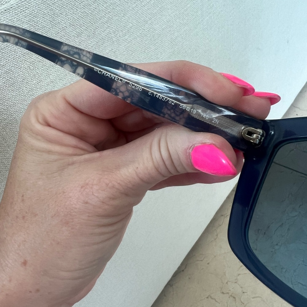 Blue Chanel Sunglasses AUTHENTIC - Picture 8 of 12